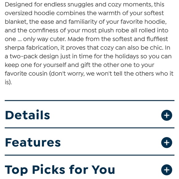 Oversized Hoodie Blanket/ Snuggie HSN - Picture 5 of 6